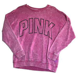 Victoria Secret Pink Sweatshirt SZ M Crew Slouchy Campus Boxy Preppy Grunge SZ L